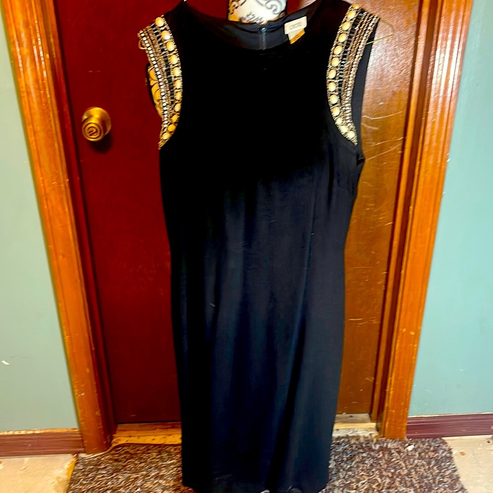 Women evening sheath dress with embroidery